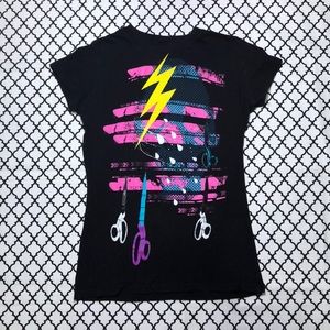 Hot Topic (NLA) Colorful Scissors Art Top <3